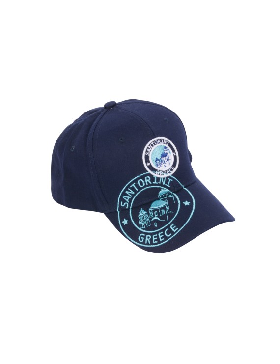 Santorini Baseball Cap Stamp– 100% Cotton | Adjustable | Available in Various Designs & Colors