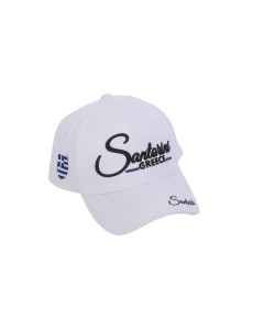   Santorini Baseball Cap Greece and Embroided  Greek Flag– 100% Cotton | Adjustable | Available in Various Designs & Colors