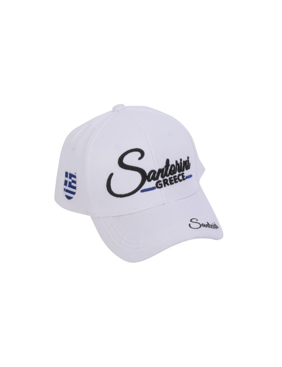   Santorini Baseball Cap Greece and Embroided  Greek Flag– 100% Cotton | Adjustable | Available in Various Designs & Colors