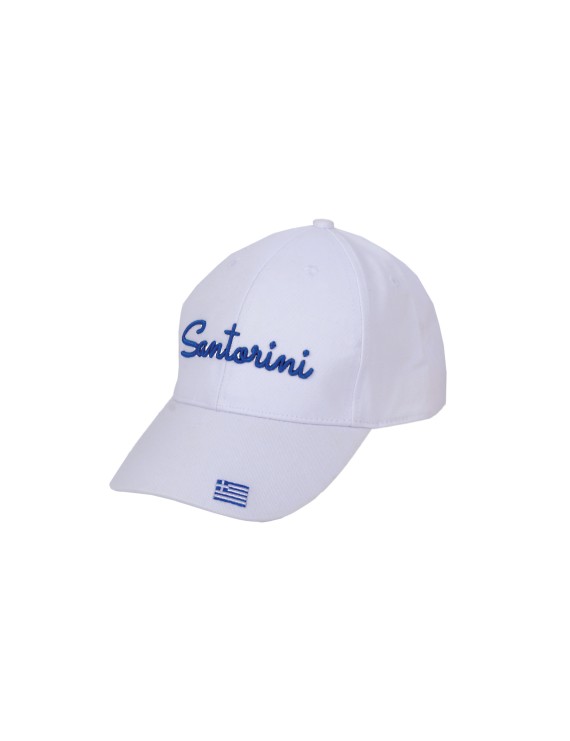   Santorini Baseball Cap With Embroided Greek Flag on the Rim – 100% Cotton | Adjustable | Available in Various Designs & Colors