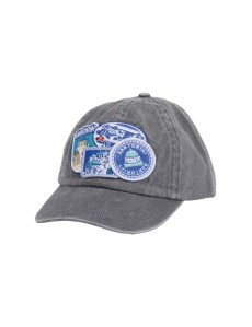Blue Denim Santorini Baseball Cap with Colorful Tourist Patches – 100% Cotton | Adjustable | Available in Various Designs & Colors