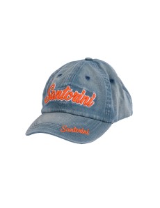 Navy Denim Santorini baseball Cap with Colored Embroidery – 100% Cotton | Adjustable | Available in Various Designs & Colors