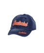 Navy Denim Santorini baseball Cap with Colored Embroidery – 100% Cotton | Adjustable | Available in Various Designs & Colors