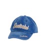 Navy Denim Santorini baseball Cap with Colored Embroidery – 100% Cotton | Adjustable | Available in Various Designs & Colors