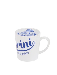 Santorini Summer Paradise Caldera Ceramic Mug – Available in Blue & White