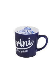 Santorini Summer Paradise Caldera Ceramic Mug – Available in Blue & White